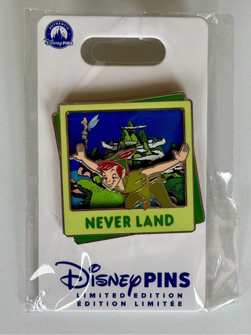 Disney Destinations Never Land Pin Peter Pan Tinker Bell LE 2000 Sealed